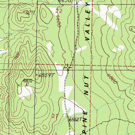 Topographic Map of Pine Nut Valley, NV