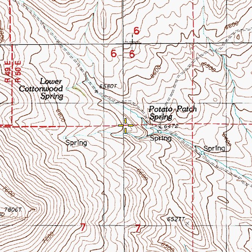 Topographic Map of Potato Patch Spring, NV