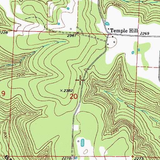 Topographic Map of Dump Post Office (historical), AR