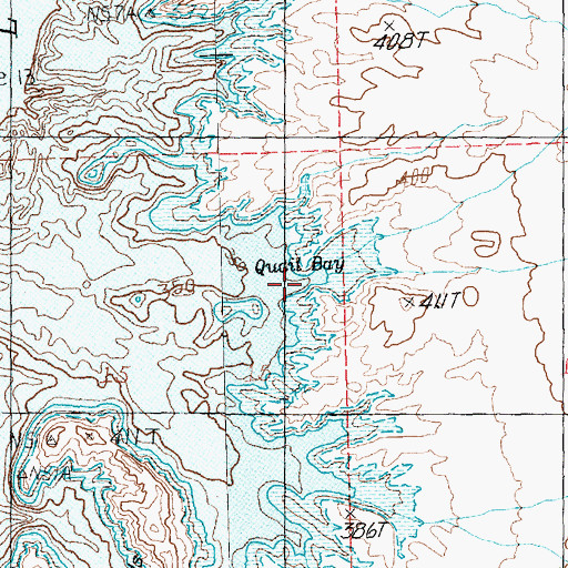 Topographic Map of Quail Bay, NV
