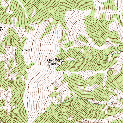 Topographic Map of Quaker Spring, NV