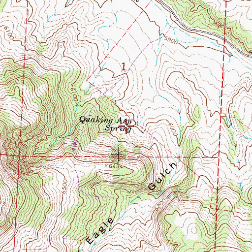 Topographic Map of Quaking Asp Spring, NV