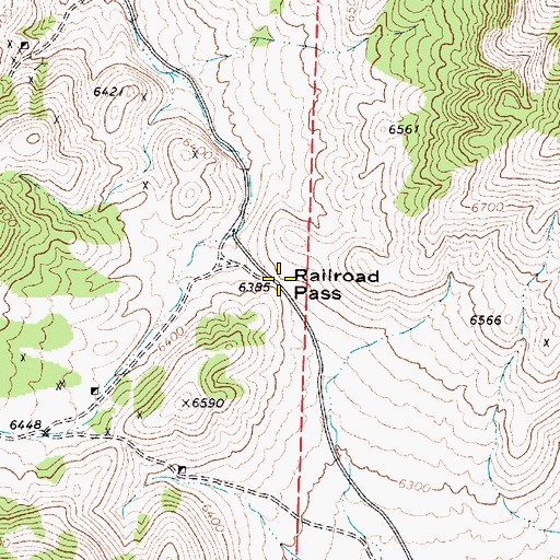 Topographic Map of Railroad Pass, NV