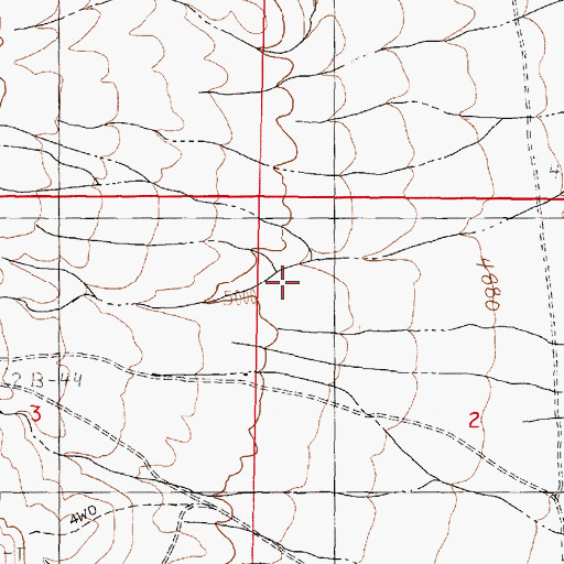 Topographic Map of Rawhide Canyon, NV