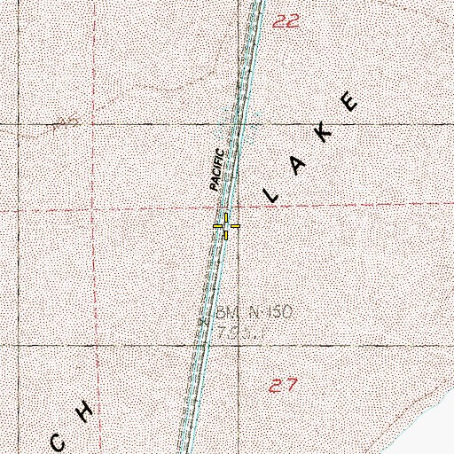 Topographic Map of Roach Lake, NV