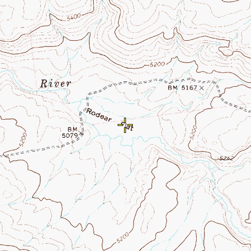 Topographic Map of Rodear Flat, NV