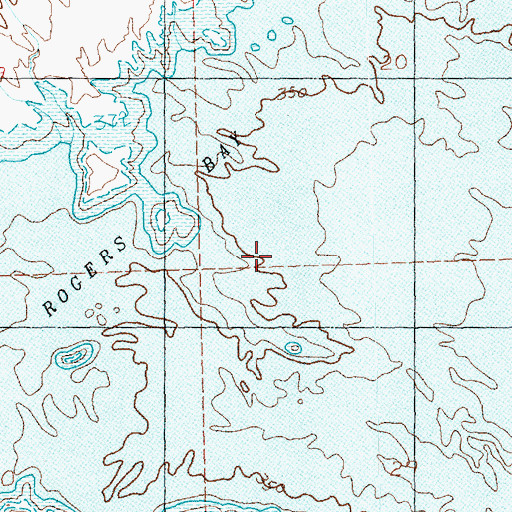Topographic Map of Rogers Bay, NV