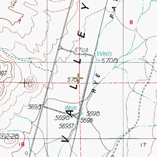 Topographic Map of Rye Patch, NV