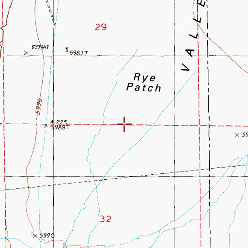 Topographic Map of Rye Patch, NV