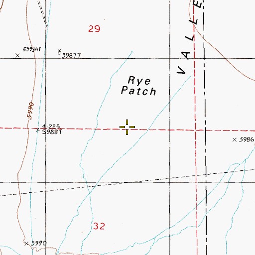 Topographic Map of Rye Patch, NV