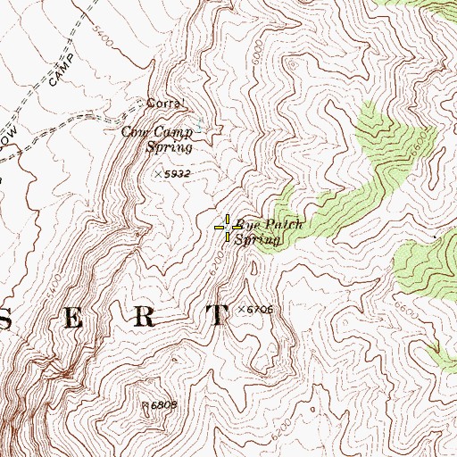 Topographic Map of Rye Patch Spring, NV