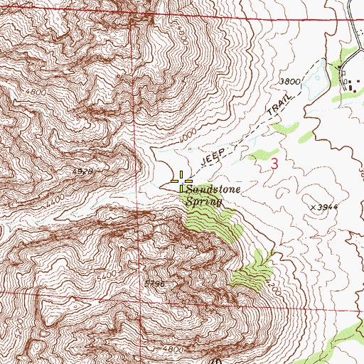 Topographic Map of Sandstone Spring, NV