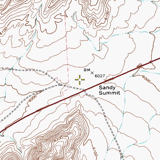 Topographic Map of Sandy Summit, NV