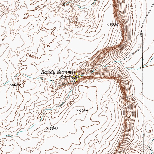 Topographic Map of Sandy Summit Spring, NV
