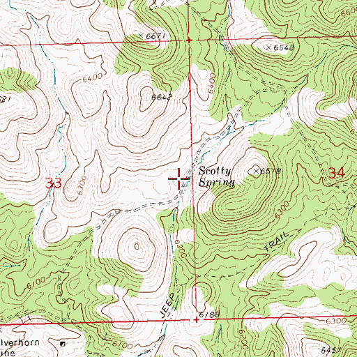 Topographic Map of Scotty Spring, NV