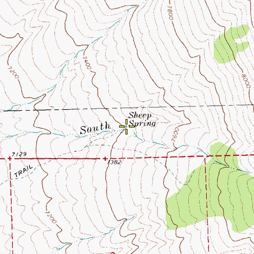 Topographic Map of Sheep Spring, NV