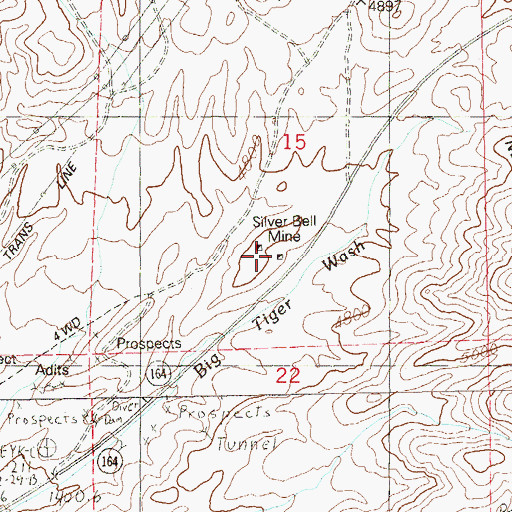 Topographic Map of Silver Bell Mine, NV