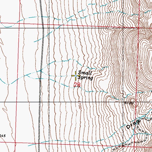 Topographic Map of Small Spring, NV