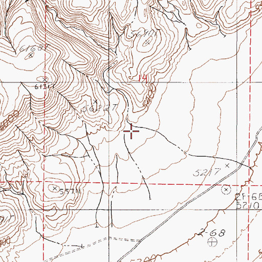 Topographic Map of Smooth Canyon, NV