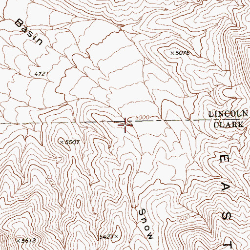 Topographic Map of Snow Canyon, NV