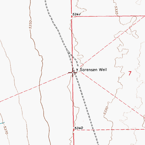 Topographic Map of Sorensen Well, NV