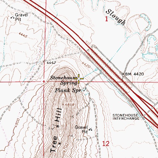 Topographic Map of Stonehouse Spring, NV