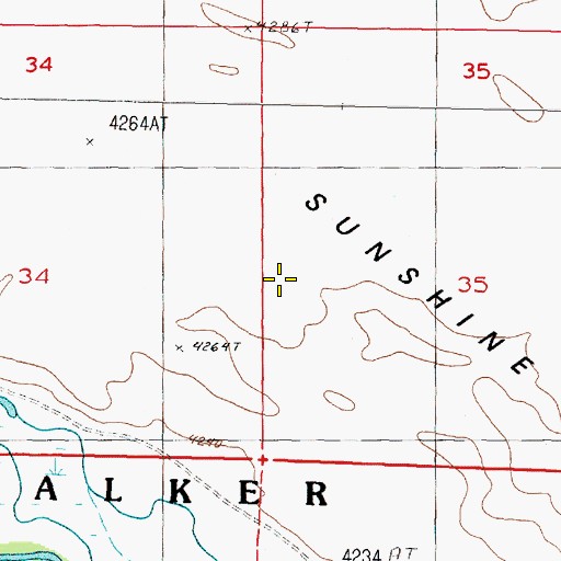 Topographic Map of Sunshine Flat, NV