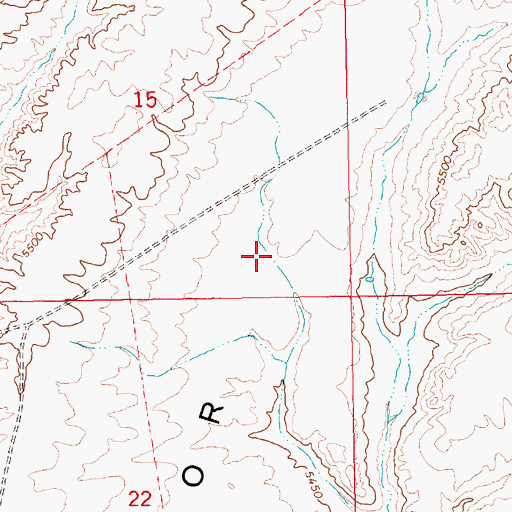 Topographic Map of Tabor Flats, NV