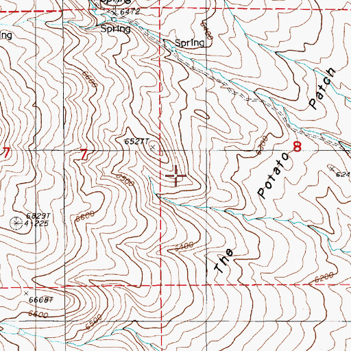 Topographic Map of The Potato Patch, NV
