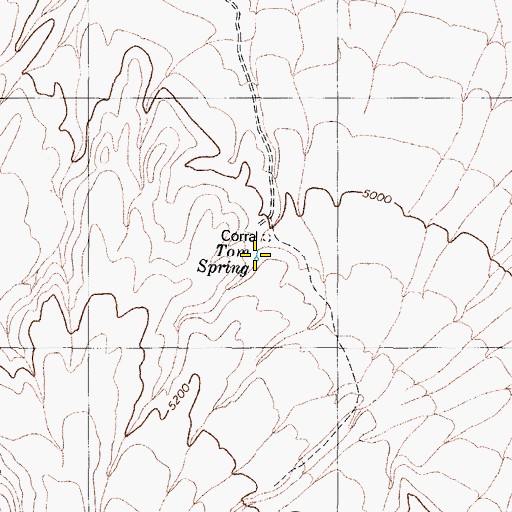 Topographic Map of Tom Spring, NV