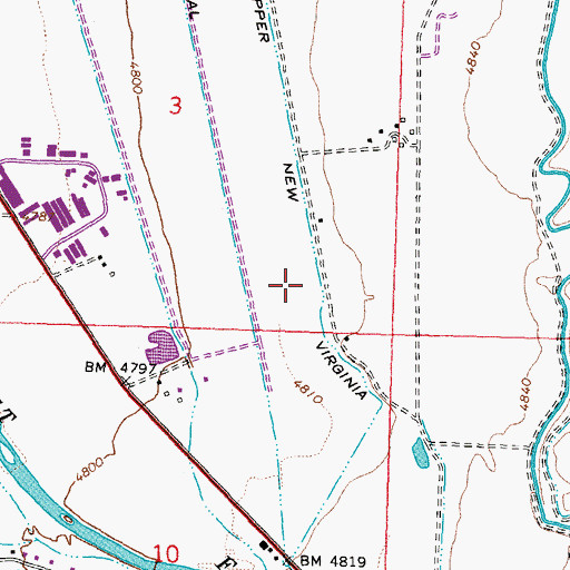 Topographic Map of Upper New Virginia Canal, NV