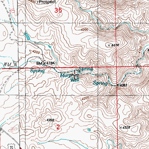 Topographic Map of Murphy Well, AZ