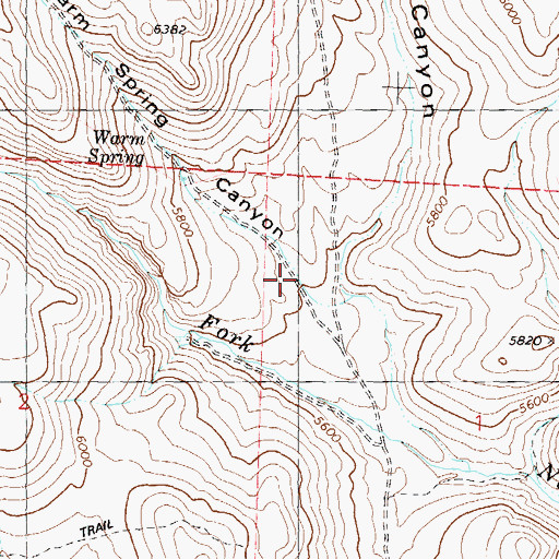 Topographic Map of Warm Spring Canyon, NV