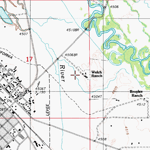 Topographic Map of Welch Ranch, NV