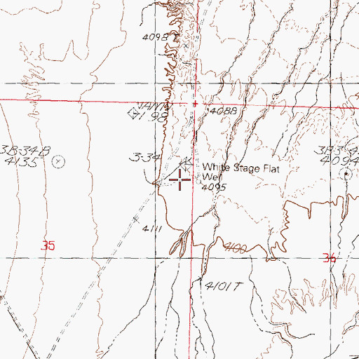 Topographic Map of White Sage Flat Well, NV