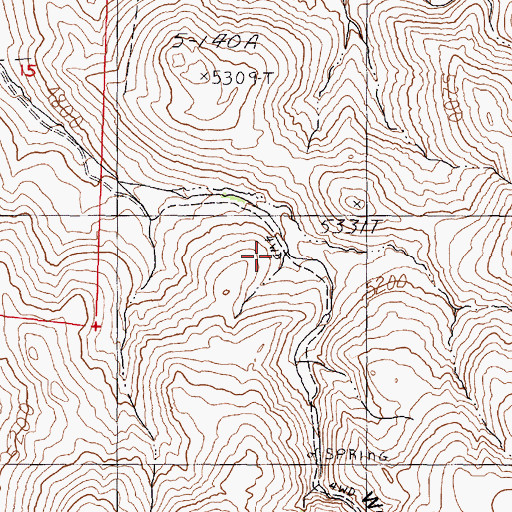 Topographic Map of Wood Canyon, NV