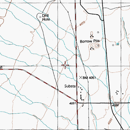 Topographic Map of Yucca Flat, NV