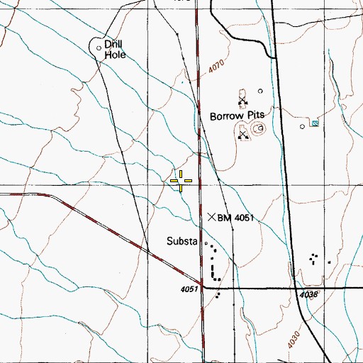 Topographic Map of Yucca Flat, NV