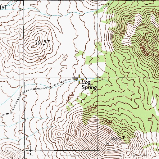 Topographic Map of Log Spring, NV