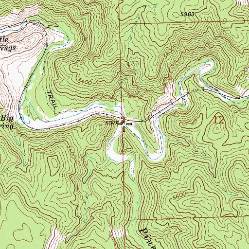 Topographic Map of Pine Wash, NV