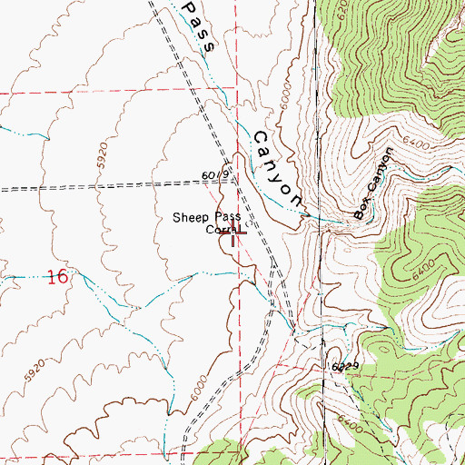 Topographic Map of Sheep Pass Corral, NV
