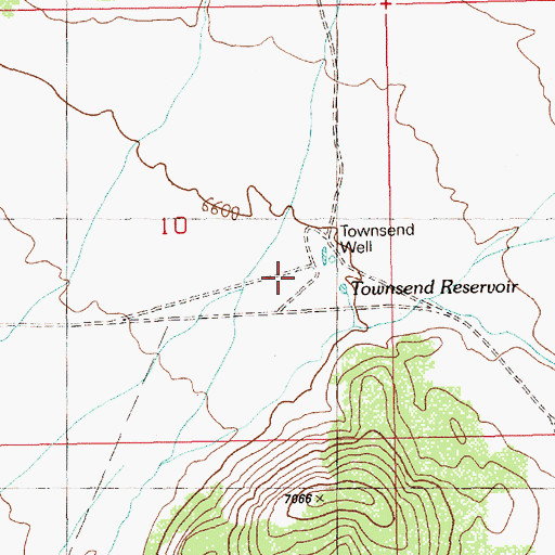 Topographic Map of Townsend Well, NV