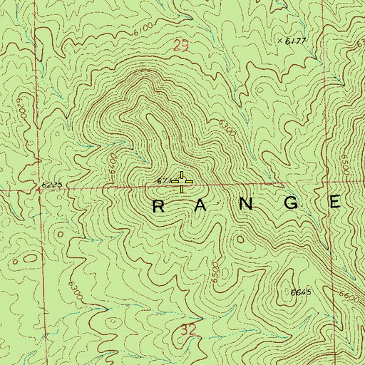 Topographic Map of Cedar Range, NV