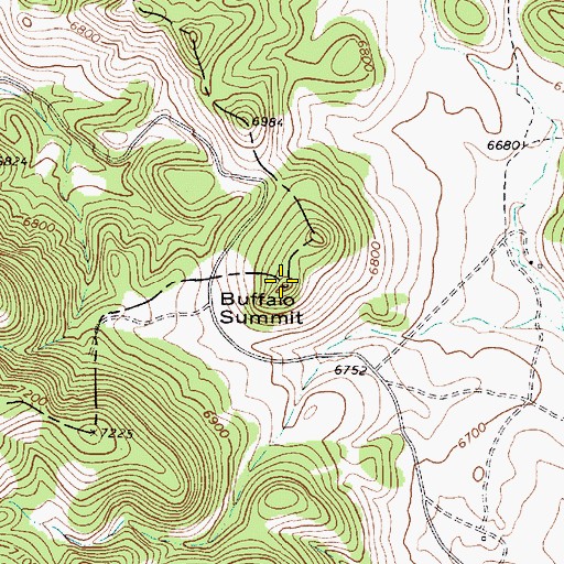Topographic Map of Buffalo Summit, NV