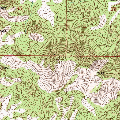 Topographic Map of Grayback, NV