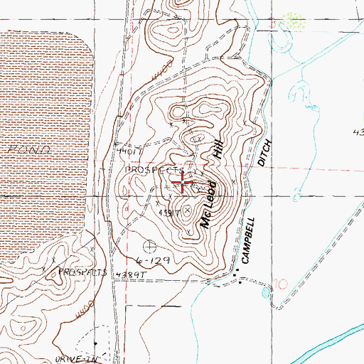Topographic Map of McLeod Hill, NV