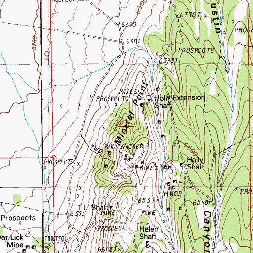 Topographic Map of Mineral Point, NV