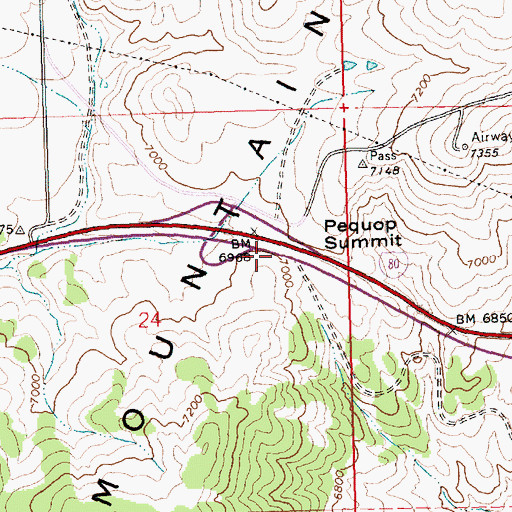 Topographic Map of Pequop Summit, NV
