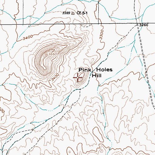 Topographic Map of Pink Holes Hill, NV