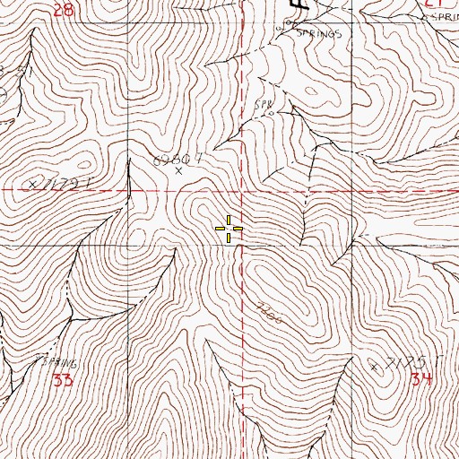 Topographic Map of Sonoma Range, NV